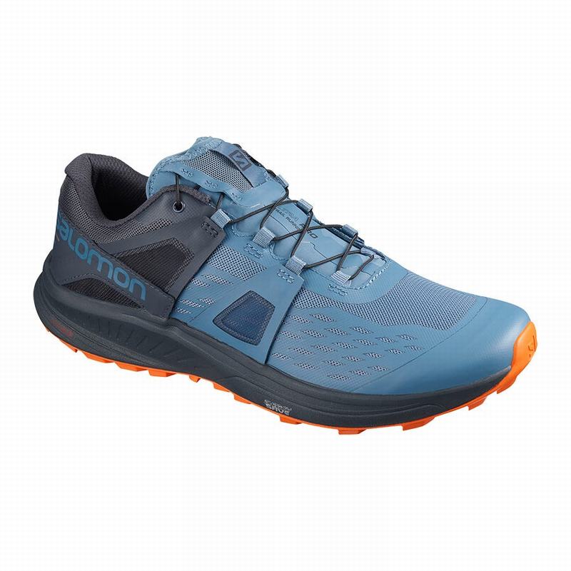 Zapatillas Trail Running Salomon Hombre Azules / Rojas Naranjas - Salomon Argentina ULTRA /PRO ,7504